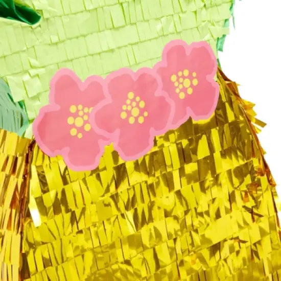 Blue Panda Pineapple Pinata for Hawaiian Luau Party Decorations, Kids Birthday, 16.5 x 10 x 3 In image {2}