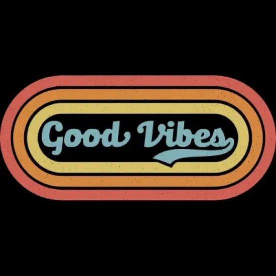 Junior's Design By Humans Good Vibes By LuckyU T-Shirt image {1}