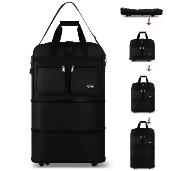New York Xpress Expandable Collapsible Foldable Luggage Bag with Universal Wheels and Grab Handle 30" 36" 40" image {12}