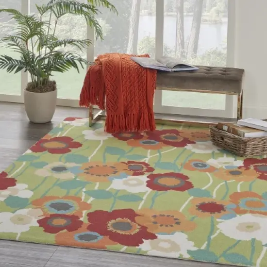 Waverly Sun & Shade "Pic-A-Poppy" Bluebell Indoor/Outdoor Area Rug by Nourison image {7}