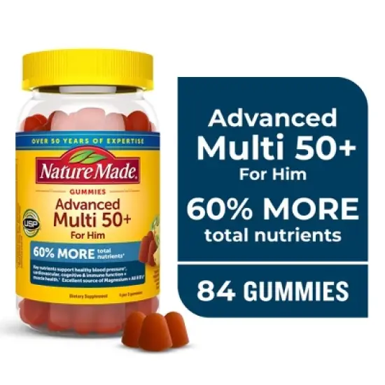 Nature Made Advanced Multivitamin 50+ for Him Gummies - 84ct image {8}