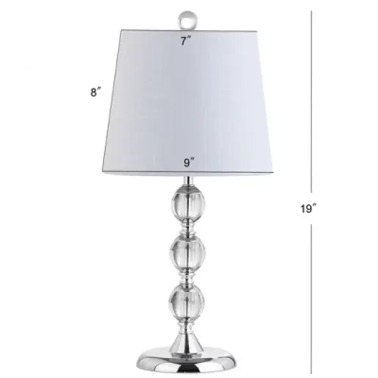 20" Crystal Hudson Mini Table Lamp (Includes LED Light Bulb) Clear - JONATHAN Y image {3}