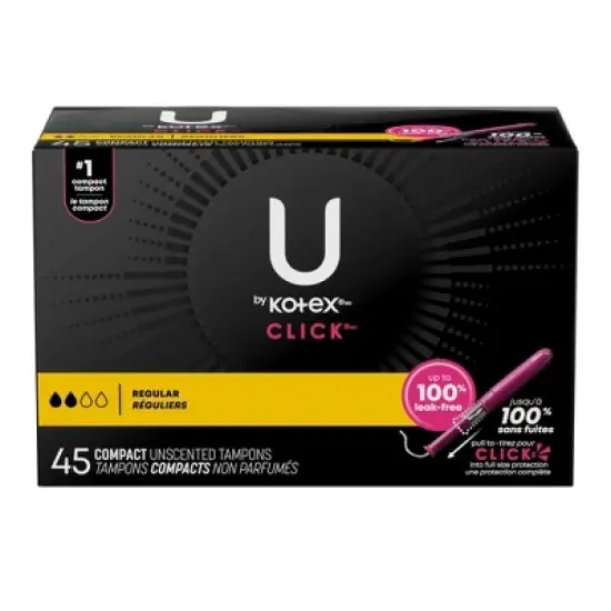 U by Kotex Click Tampons - Compact Tampons -&nbsp;Regular Absorbency - Unscented image {1}