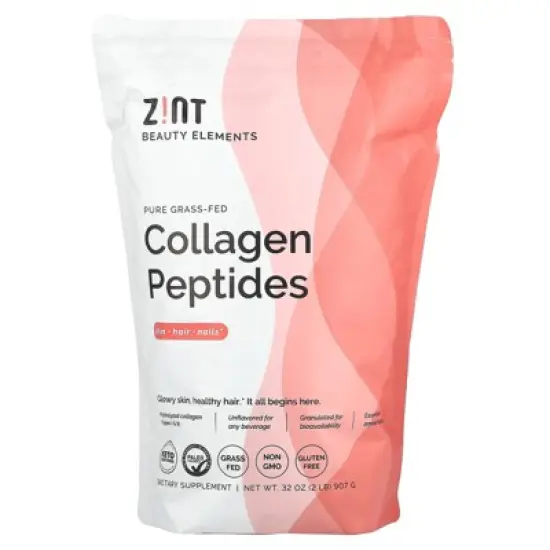 Zint Pure Grass-Fed Collagen Peptides, Unflavored, 32 oz (907 g) image {2}