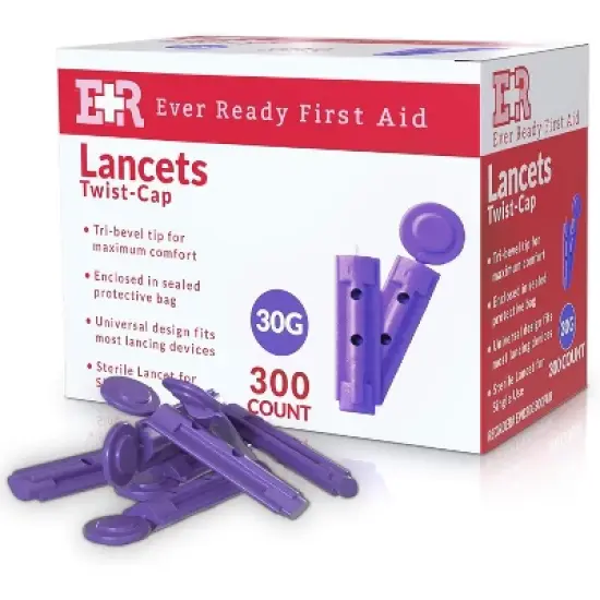 Sterile Twist-Cap Lancets 30G Purple image {9}