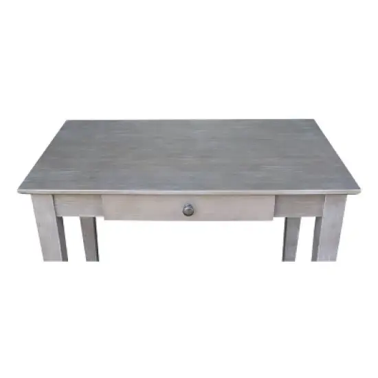 Small Desk with Drawer and Chair Washed Gray/Taupe - International Concepts image {5}