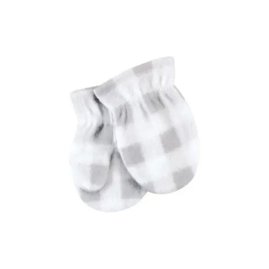Hudson Baby Unisex Baby Trapper Hat, Mitten and Bootie Set, Gray White Plaid image {4}