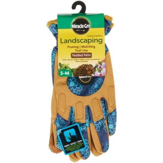 Miracle-Gro  Women's Polyester Padded Palm Landscaping Gloves, Small/Medium image {1}