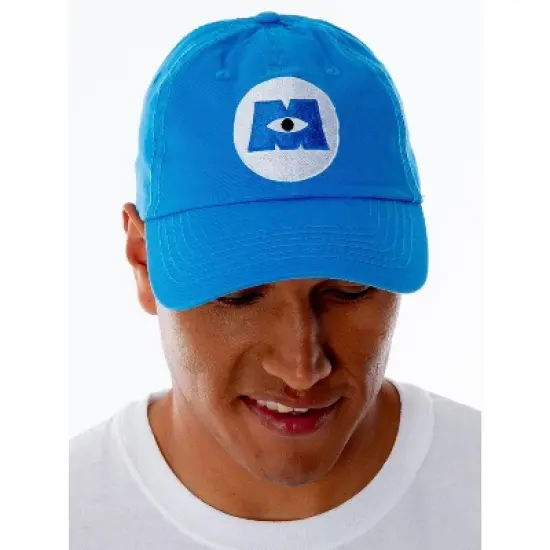 Disney Monsters Inc. Embroidered Logo Hat Adjustable Strap Baseball Cap Blue image {4}