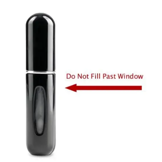 Cologne Refillable Travel Sprayer Black One Size image {6}