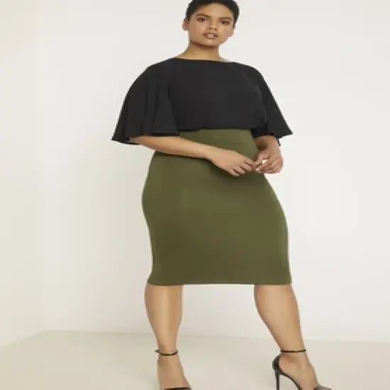 ELOQUII Women&rsquo;s Plus Size Neoprene Pencil Skirt image {4}