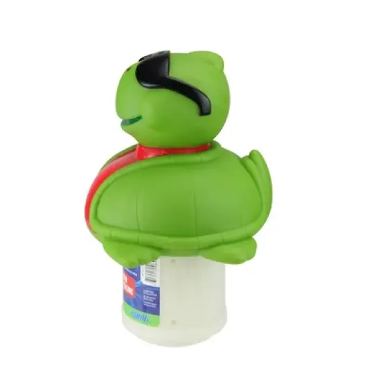 Pool Central Turtle with Sunglasses Floating Pool Chlorine Dispenser 11.5" - Green/Red image {2}