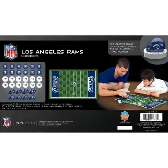 MasterPieces Officially licensed NFL Los Angeles Rams Checkers Board Game for Families and Kids ages 6 and Up image {3}