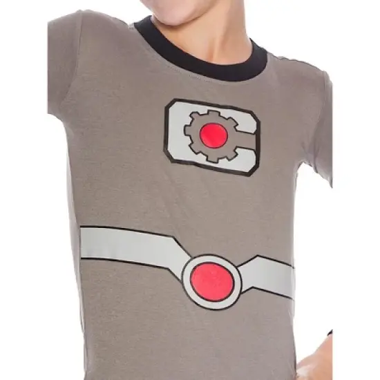 Justice League Boys Cyborg Cotton Costume Pajama Set image {1}