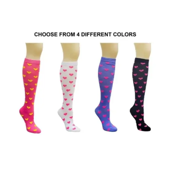 Heart Patterned Knee High Socks from the Sock Panda (Women's Sizes, Adult Medium) image {5}
