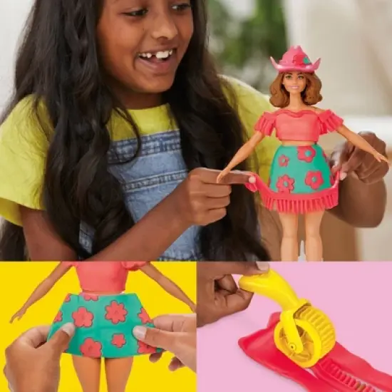 Play-Doh Barbie Florals and Fringe Designer Doll Set image {2}