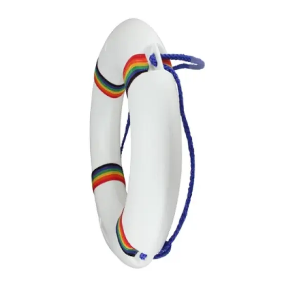 Northlight Swimming Pool Safety Ring Buoy 21" - White image {2}