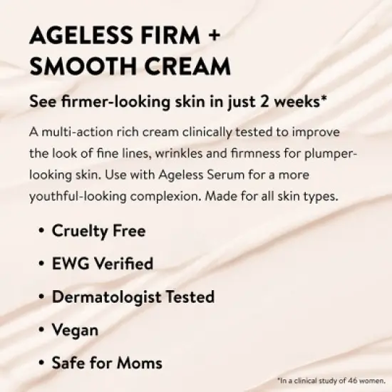Honest Beauty Ageless Firm and Smooth Cream with Vegan Collagen and Hyaluronic Acid - 1.7 fl oz image {4}
