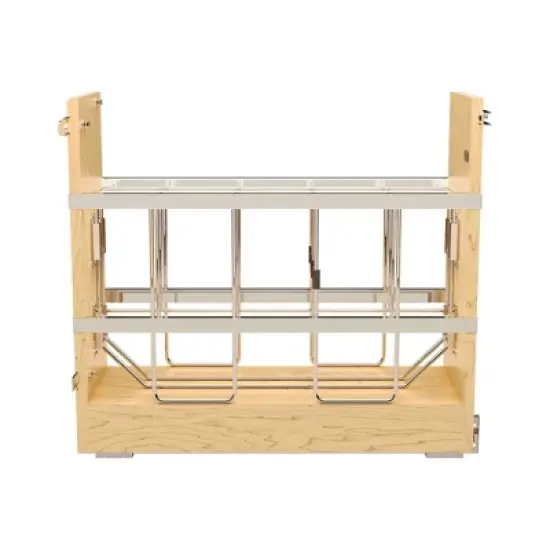 Rev-A-Shelf 447-BCBBSC-5C 5 Inch Wood Bakeware Pull Out Kitchen Storage Organizer with 100 Pound Ball-Bearing Soft Close Slides image {2}