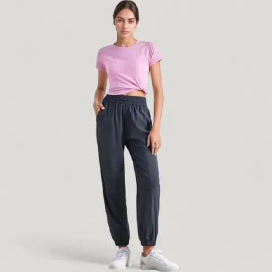 Anna-Kaci Active Women's High Waist Jogger Pants with Elastic Cuffs and Side Pockets image {6}