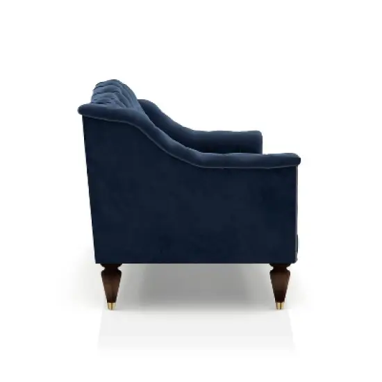 Fawne Camelback Sofa Blue - Furniture Of America image {3}