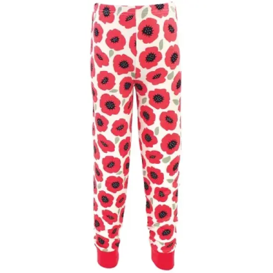 Touched by Nature Baby Girl Organic Cotton Tight-Fit Pajama Set, Poppy image {1}