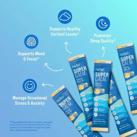 Nello Supercalm Calming Drink Mix Supplement Powder - Pina Colada - 20ct image {2}