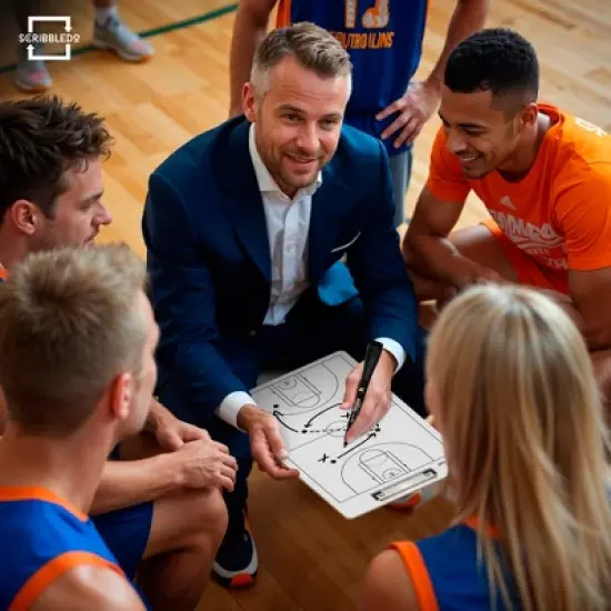 SCRIBBLEDO Basketball Dry Erase Clipboard 15"x9" image {2}