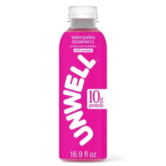 Unwell Hydration Protein Drink with Electrolytes and 10g Whey Protein Isolate Watermelon Strawberry - 16.9 fl oz image {8}