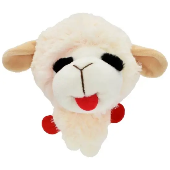 Multipet 5" Lamb Chop Knobby Noggins Dog Interactive Plush Toy image {4}