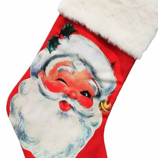 Christmas 19.0 Inch Santa Claus Stocking , Vintage-Looking (1PC) image {2}