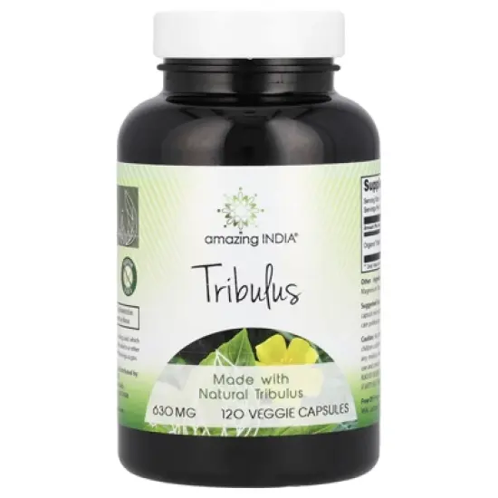 Amazing India Tribulus, 630 mg, 120 Veggie Capsules image {4}