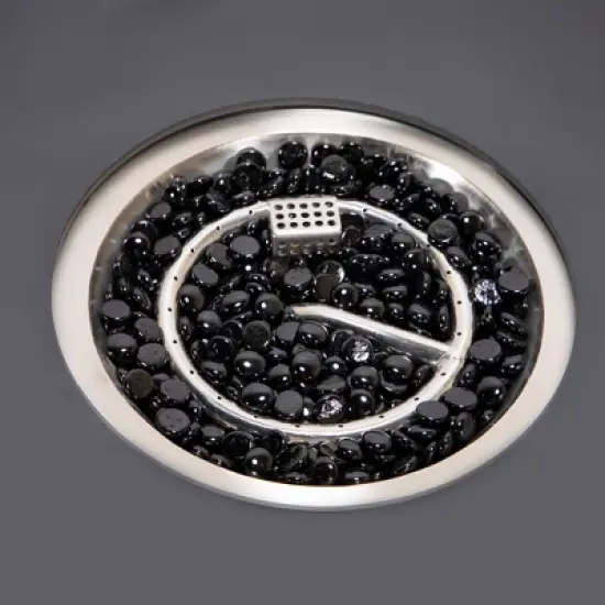 LeisureMod Walbrooke 4-Piece Outdoor Patio Conversation Set &ndash; Grey Trim Fire Pit Table with Cushioned Ottoman for Patio, Deck, Balcony & Backyard image {15}