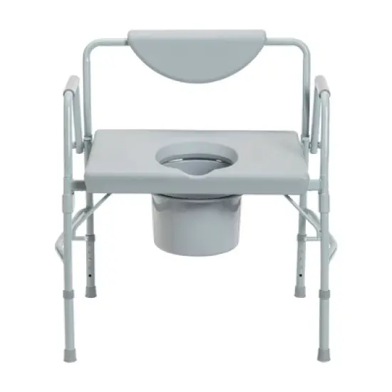 Drive Medical Bariatric Drop Arm Bedside Commode Chair image {3}