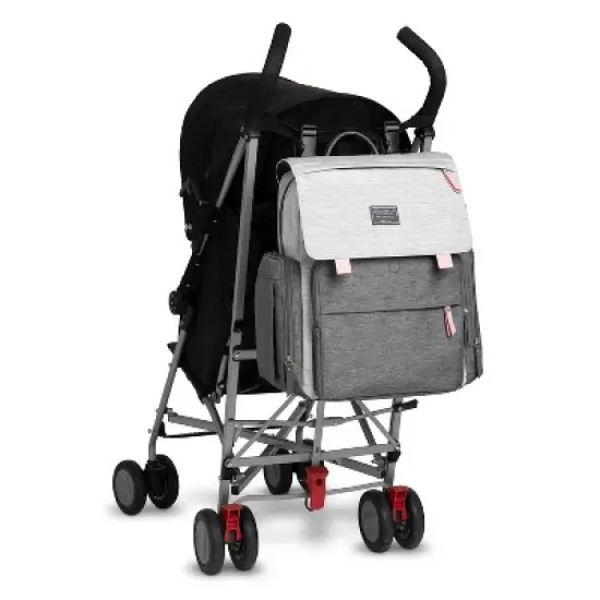 Eddie Bauer Cascade Backpack DIaper Bag - Gray/Pink image {4}