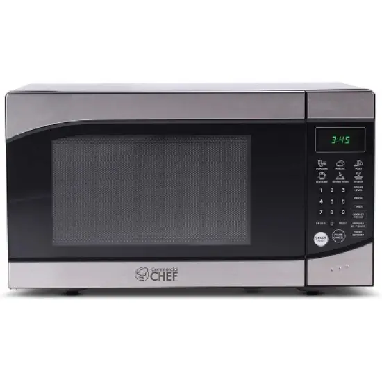COMMERCIAL CHEF Countertop Microwave 0.9 Cu. Ft. 900W, Black and Stainless Steel image {6}