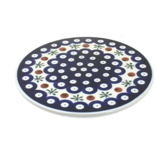 Blue Rose Polish Pottery 1012 Zaklady Trivet image {8}