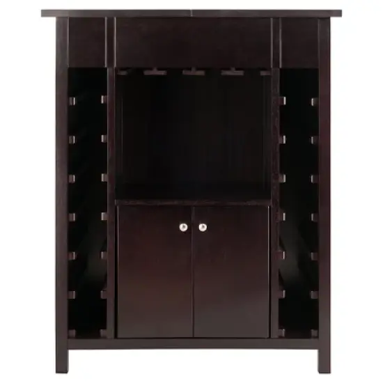 Yukon Wine Cabinet Wood/Espresso - Winsome image {1}