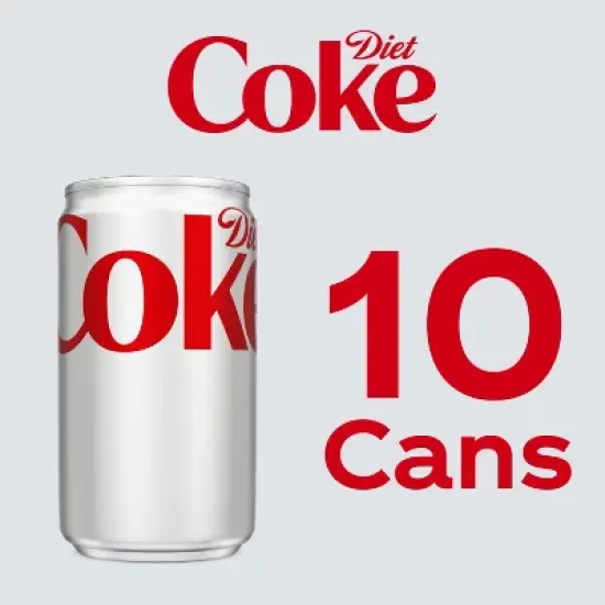 Diet Coke Soda - 10pk/7.5 fl oz Mini-Cans image {4}