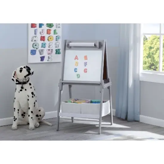 Delta Children MySize Double-Sided Storage Easel- Gray image {2}