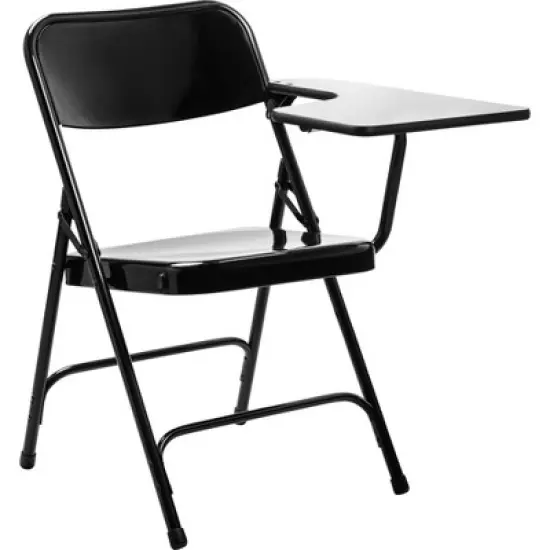 2pk Tablet Arm Folding Chair Black- Hampden Furnishings image {1}