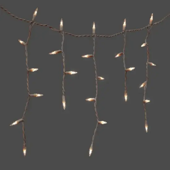 300ct Incandescent Mini Christmas Icicle Lights with White Wire - Wondershop&trade; image {5}