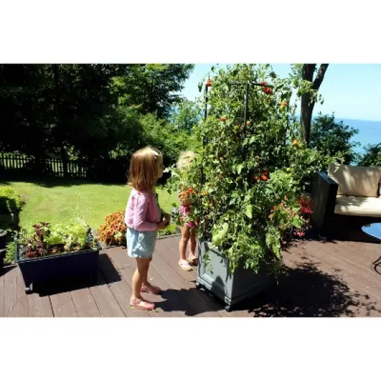 Emsco 59.25" XL Trellis Tower: Portable Vertical Garden, Swivel Casters, Tool-Free Setup, Polyethylene image {4}