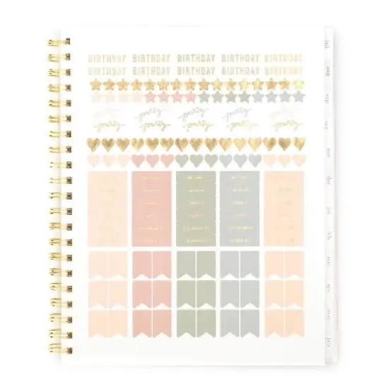 Sugar Paper Essentials 2024-25 Weekly/Monthly Planner 11"x9.5" Scatter Dots image {6}