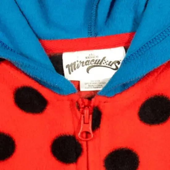 Miraculous Ladybug Girls Zip Up Pajama Coverall Little Kid to Big Kid  image {4}