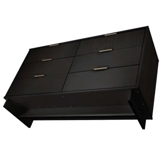 Manhattan Comfort 3pc Granville Chest with Double Dresser and Nightstand Bedroom Set image {14}