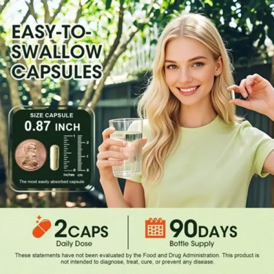 GreenPeople Pure Moringa 1500mg Capsules Supplement Supports Energy, Skin Health, Gut Health - 180pcs image {4}