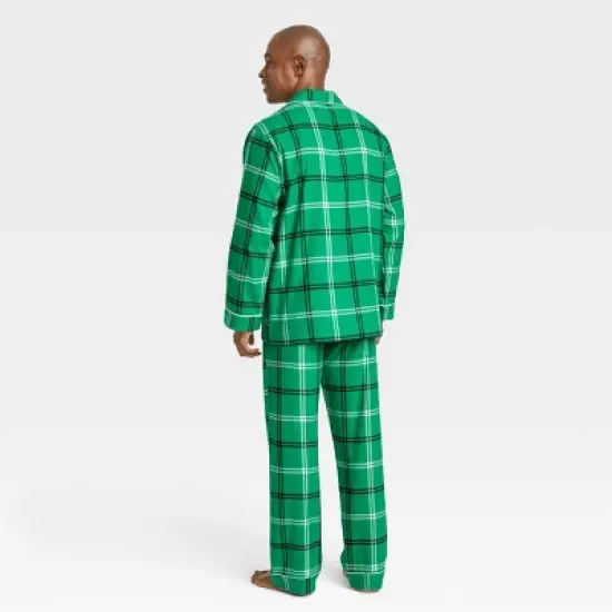 Men's Plaid Flannel Matching Family Pajama Set - Wondershop&trade; Green image {1}