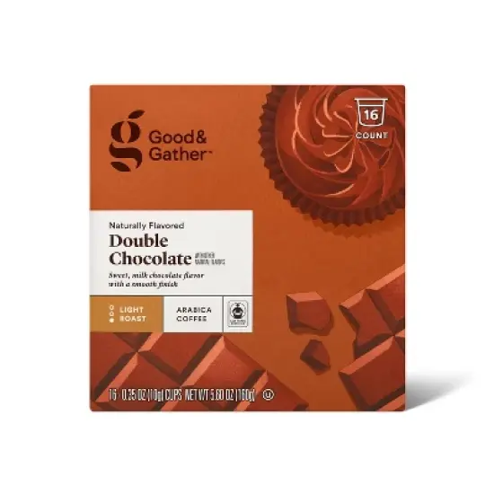 Naturally Flavored Double Chocolate Light Roast Coffee -16ct Single Serve Pods - Good & Gather&trade; image {4}
