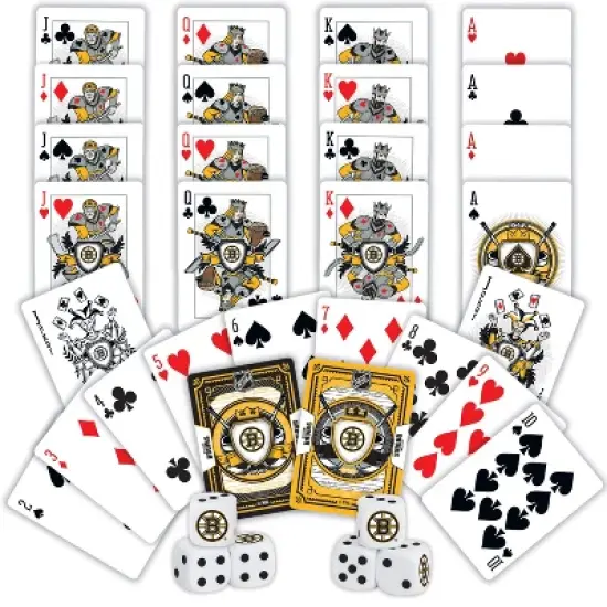 MasterPieces Officially Licensed NHL Boston Bruins 2-Pack Playing cards & Dice set for Adults image {2}
